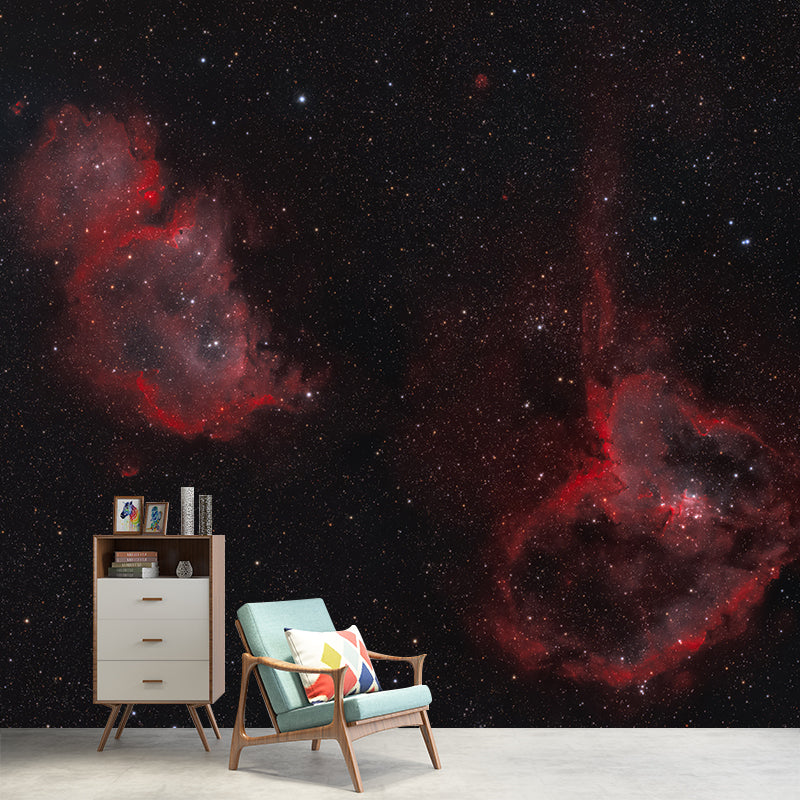 Modern Outer Space Waterproofing Mural Wallpaper Dark Color, Wall Art for Home
