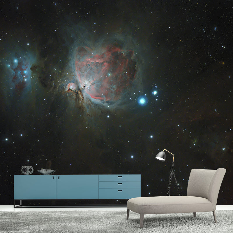Modern Outer Space Waterproofing Mural Wallpaper Dark Color, Wall Art for Home