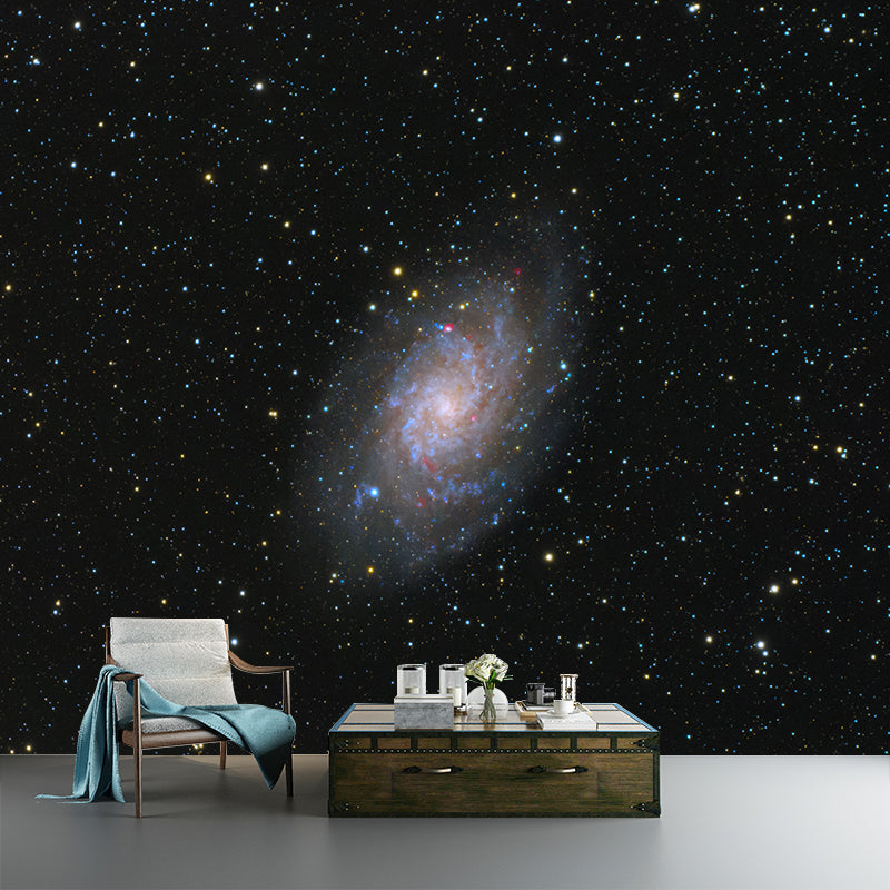 Modern Outer Space Waterproofing Mural Wallpaper Dark Color, Wall Art for Home