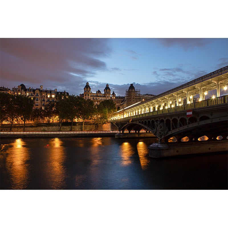 City View Mural Modern Moisture Resistant Wall Covering, Customized Size