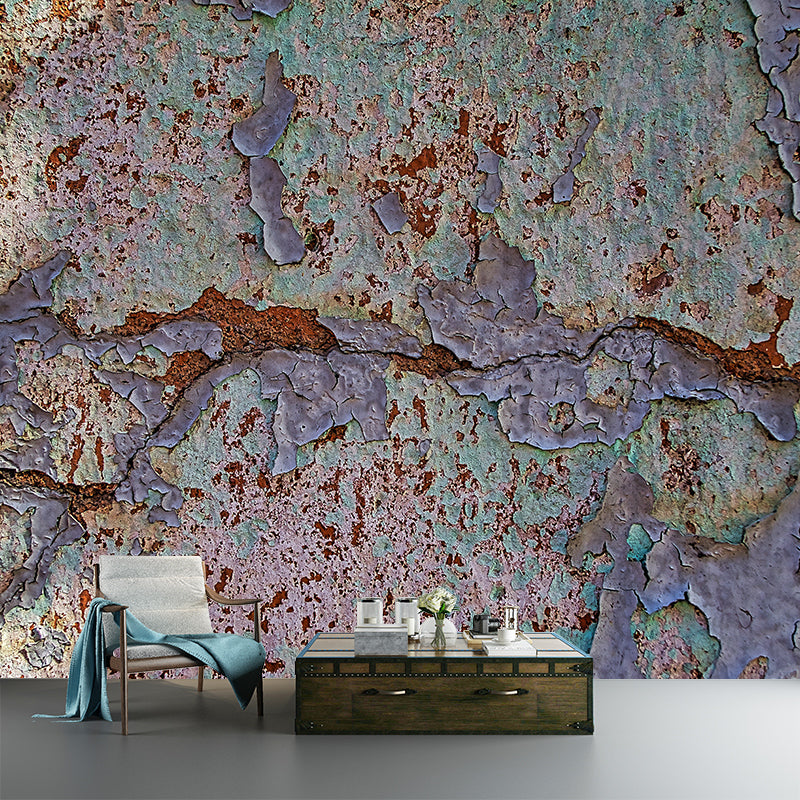 Industrial Style Metal Mural Wallpaper Wall Decor Waterproof, Home Decor