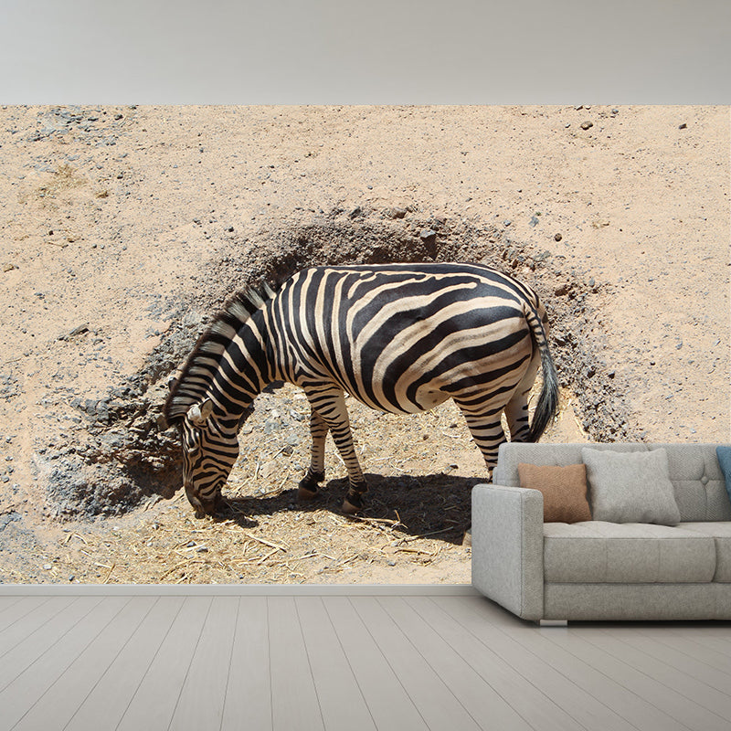 Black and White Zebra Mural for Sleeping Room Waterproof, Made to Measure