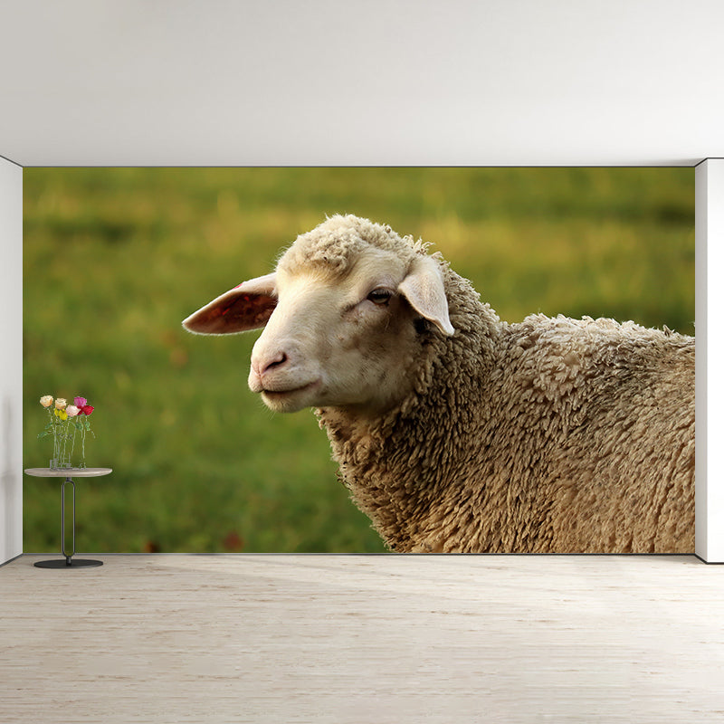 Cute Sheep Mural Decal Customized Modern Wall Covering for Living Room