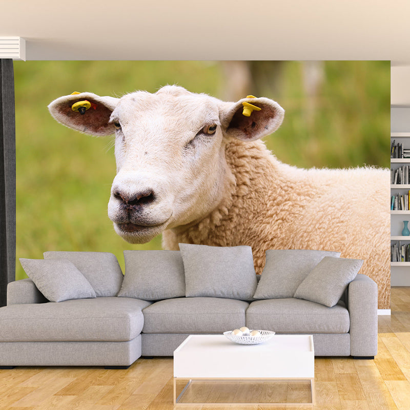 Cute Sheep Mural Decal Customized Modern Wall Covering for Living Room