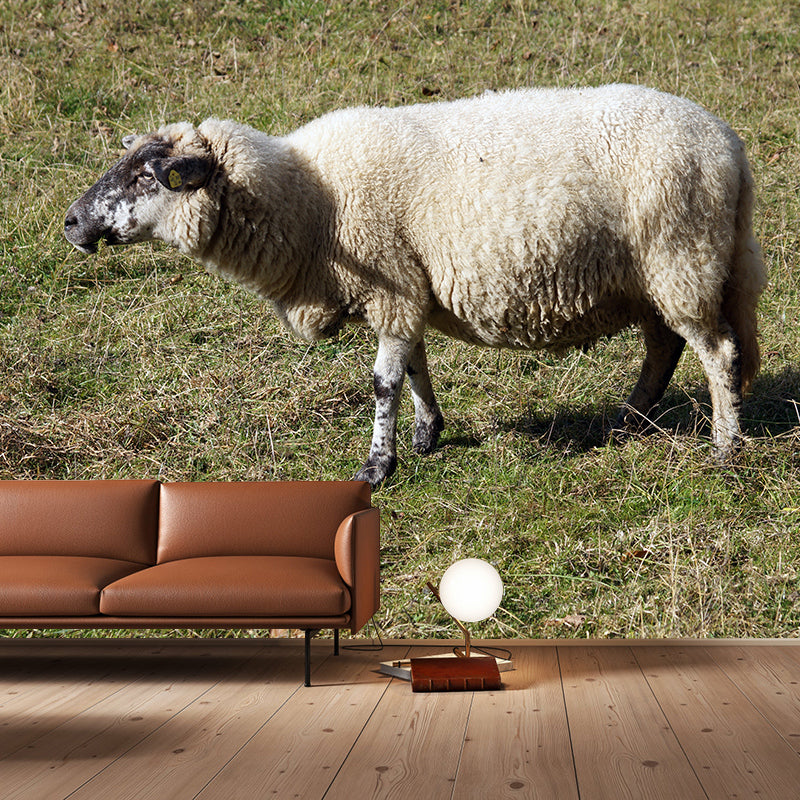 Cute Sheep Mural Decal Customized Modern Wall Covering for Living Room