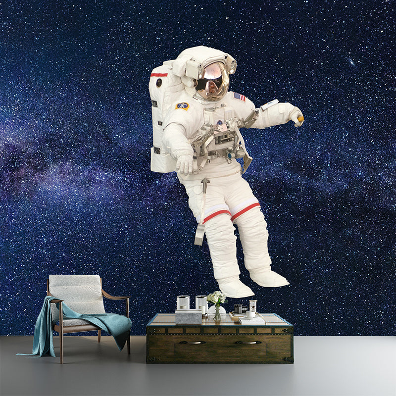 Astronaut Wall Decals Outer Space Mural for Bedroom Stain Resistant, Customer Size