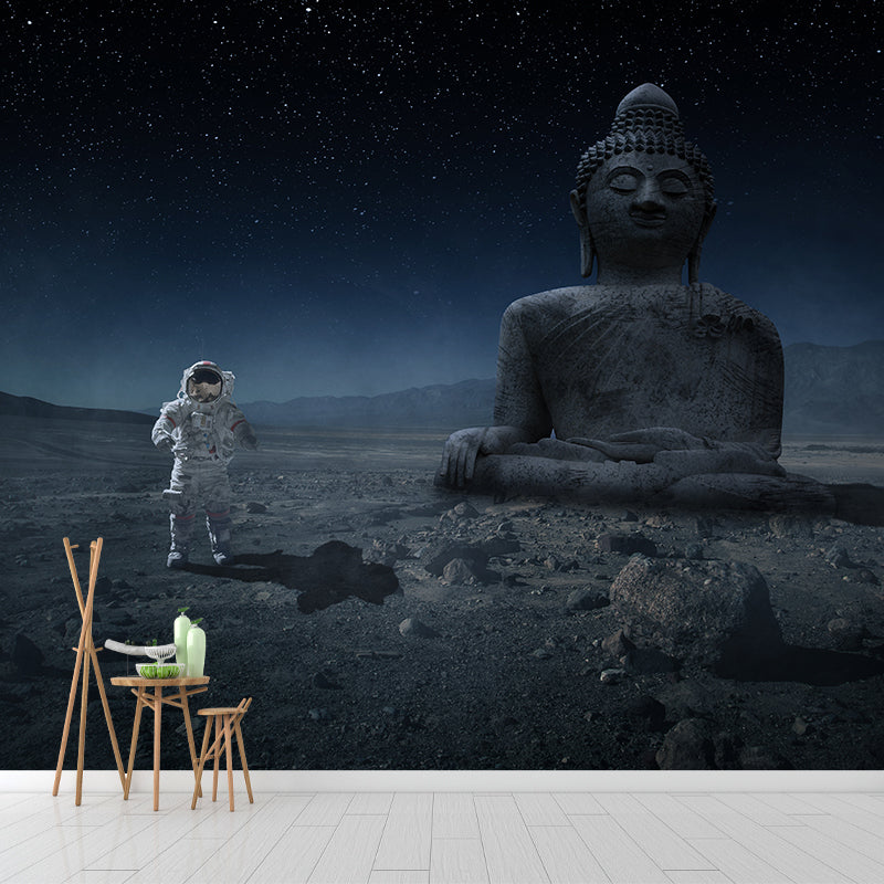 Astronaut Wall Decals Outer Space Mural for Bedroom Stain Resistant, Customer Size