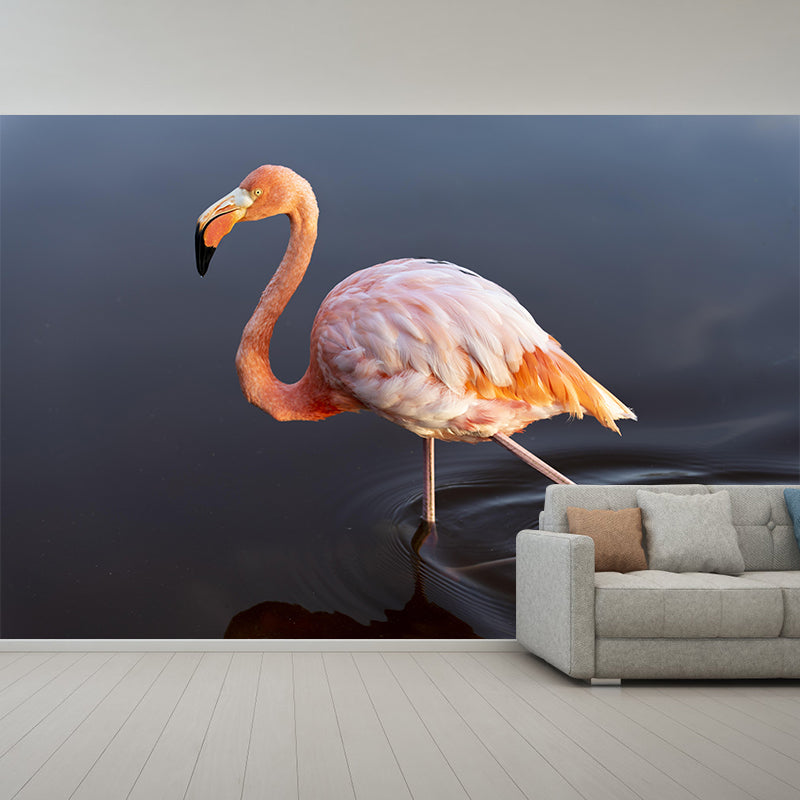 Tropical Flamingo Mural Wall Decor Mildew Resistant Living Room Wall Mural for Wall Decor