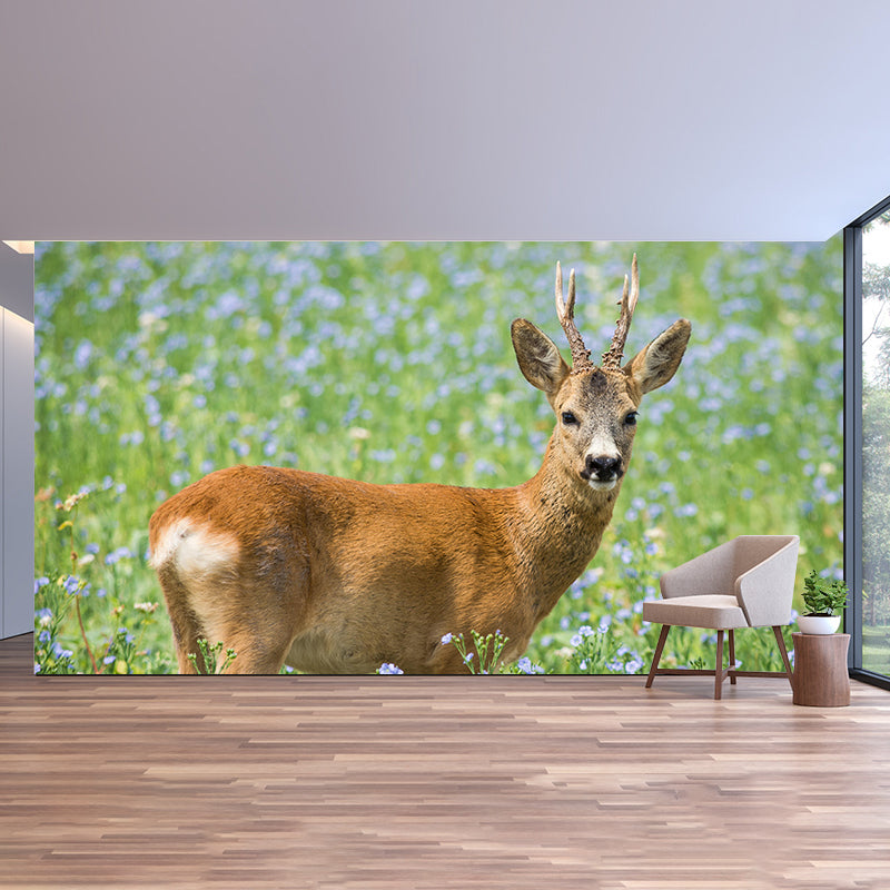 Modern Roe-Deer Mural Wall Decor Mildew Resistant Living Room Wall Mural Wall Art