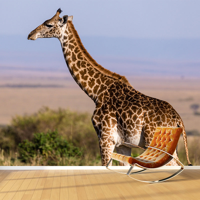 Photography Tropical Giraffe Mural Wall Decor Eco-friendly Wall Art for Decoration