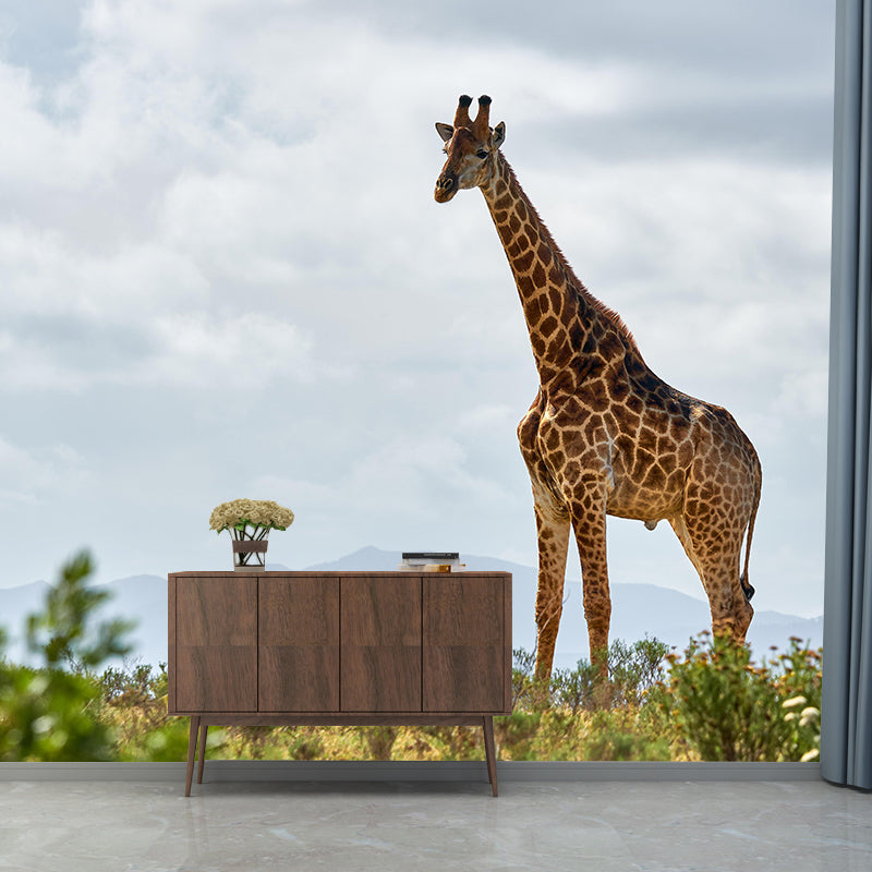 Photography Tropical Giraffe Mural Wall Decor Eco-friendly Wall Art for Decoration