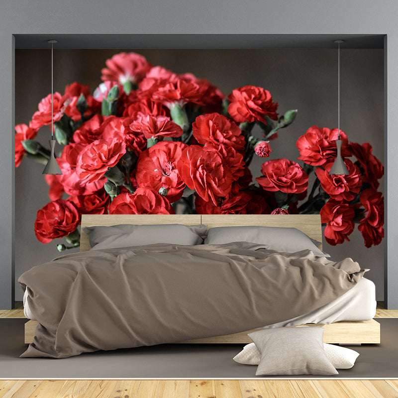 Light Color Carnation Blooming Photography Decorative Wall Murals for Bedrooms
