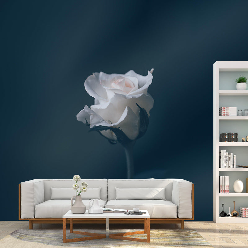 Soft Color Rose Flower Wall Mural Stain Resistant Wall Art for Living Room