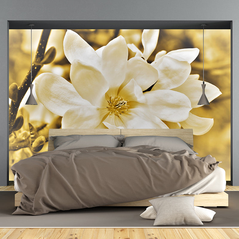 Contemporary Magnolia Wall Mural Moisture Decorative Eco-friendly for Home Decor