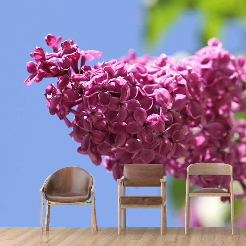 Contemporary Purple Lilac Wall Mural Moisture Decorative Eco-friendly for Home Decor