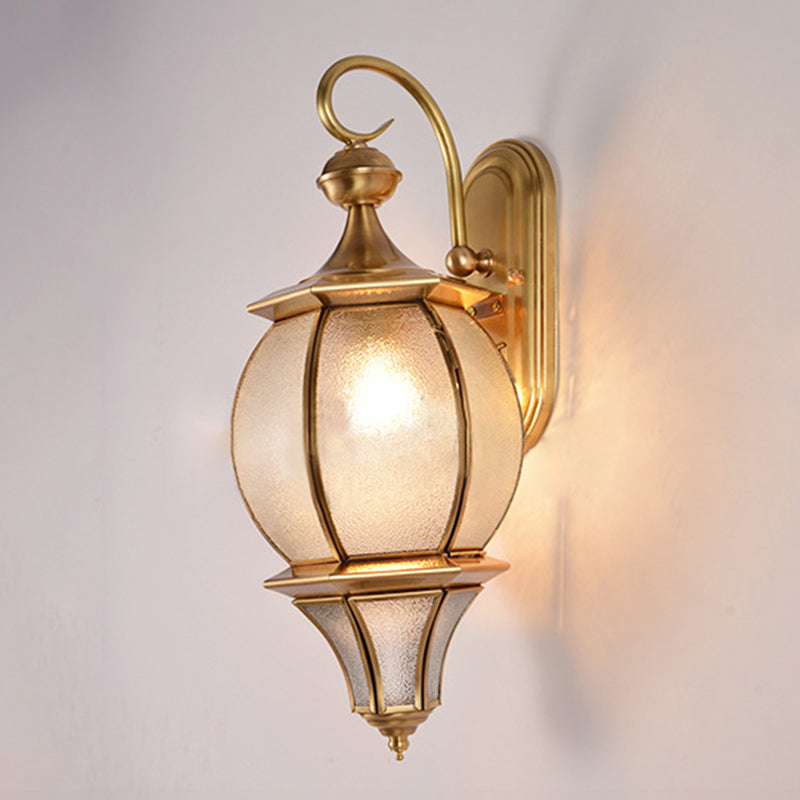 Gold Teardrop Sconce Light Retro Style biseauté métallique et verre d'eau 1 lampe murale de l'ampoule