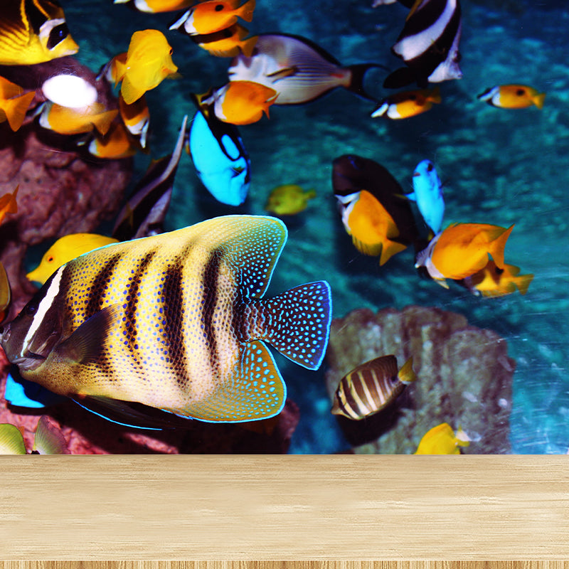 Tropical Seabed Mural Photography Style Full Size Wall Decoration for Living Room