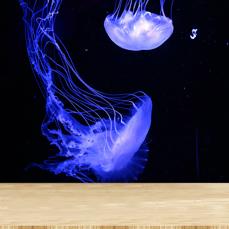 Jellyfish Mural Decal Wall Art Mildew Resistant for Decoration Sitting Room