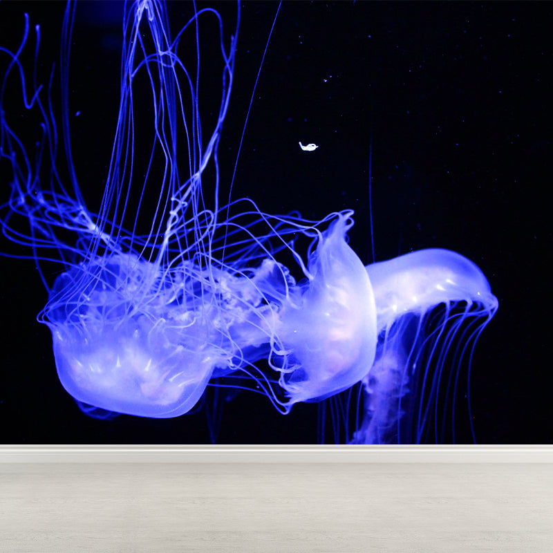 Jellyfish Mural Decal Wall Art Mildew Resistant for Decoration Sitting Room