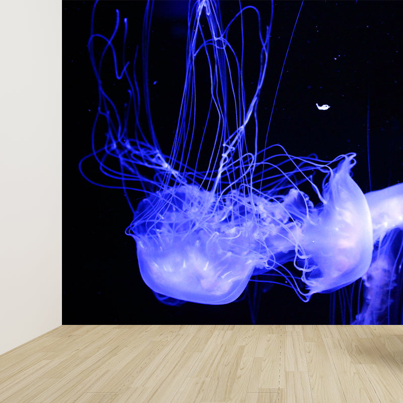 Jellyfish Mural Decal Wall Art Mildew Resistant for Decoration Sitting Room