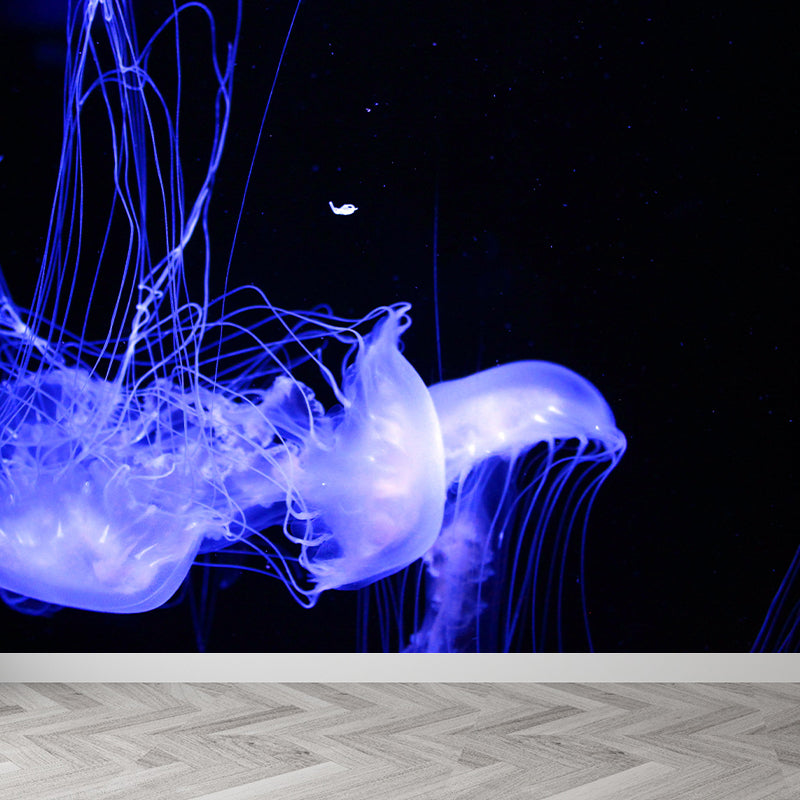 Jellyfish Mural Decal Wall Art Mildew Resistant for Decoration Sitting Room