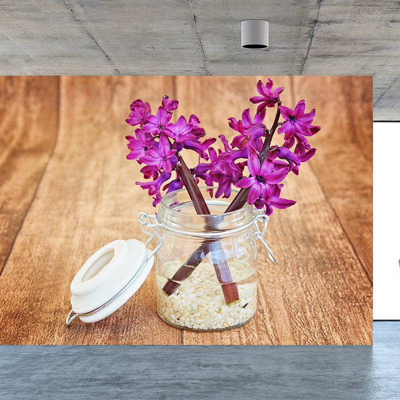Hyacinths Flower Wall Mural Photography Horizontal Modern Living Room Wall Covering