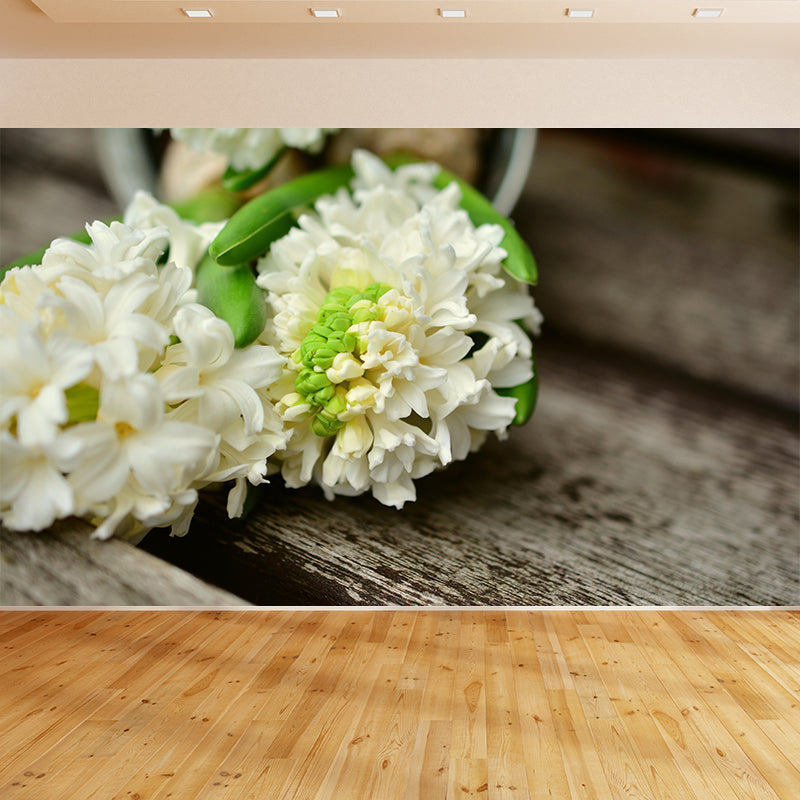 Hyacinths Flower Wall Mural Photography Horizontal Modern Living Room Wall Covering