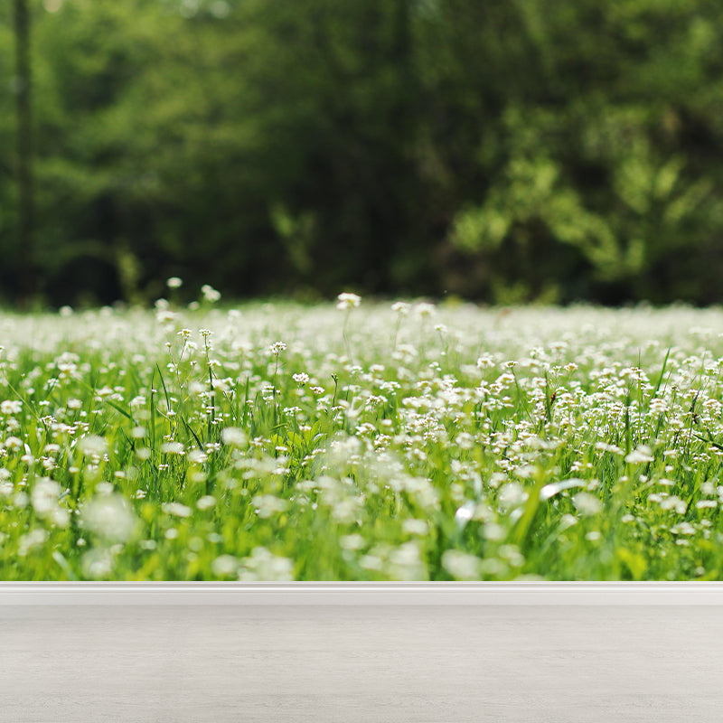 Contemporary Flower Blooming Wall Mural Moisture Decorative Eco-friendly for Home Decor