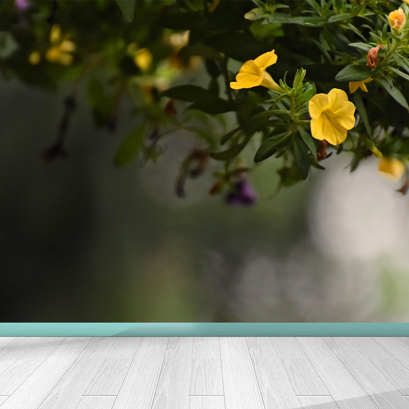 Contemporary Morning Glory Wall Mural Moisture Decorative Eco-friendly for Home Decor