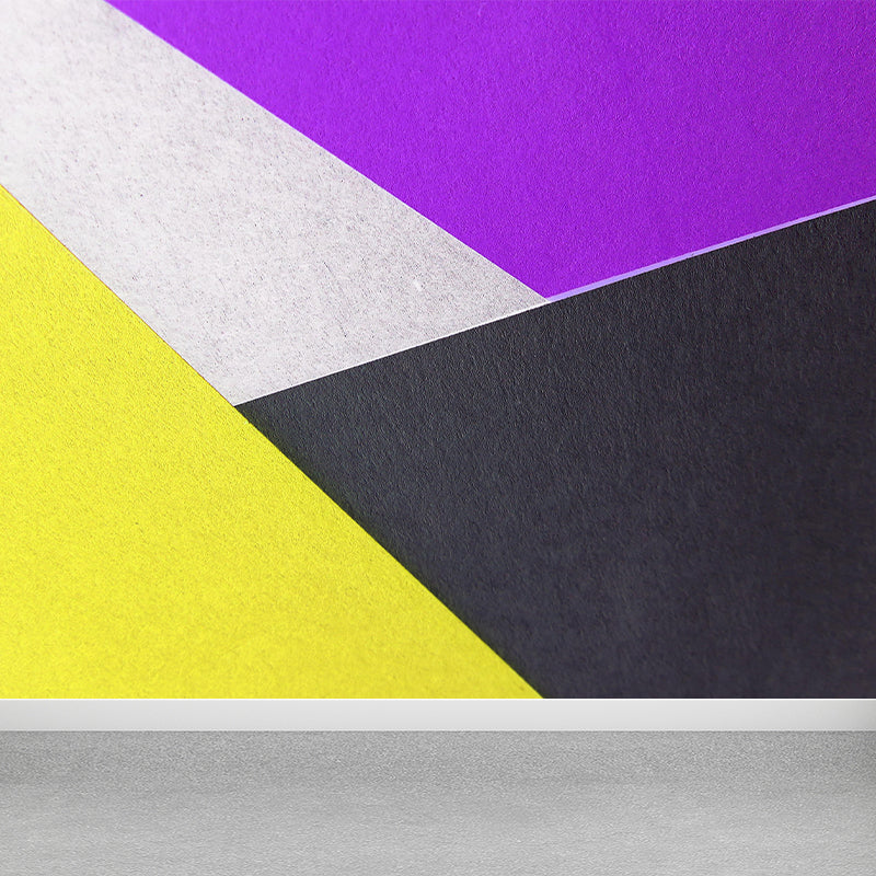 Modern Sitting Room Mural Decorative Multi-Color Geometry Wall Mural Multiple Sizes Available