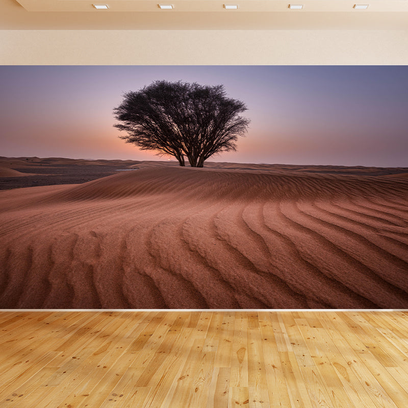 Photography Mural with Desert Pattern Moisture Resistant Modern Style Bathroom Wall Art