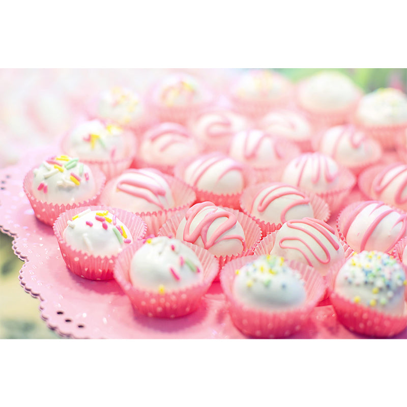 Photography Cute Cake-Balls Mural Wallpaper Mildew Resistant Cake Shop Wall Decor