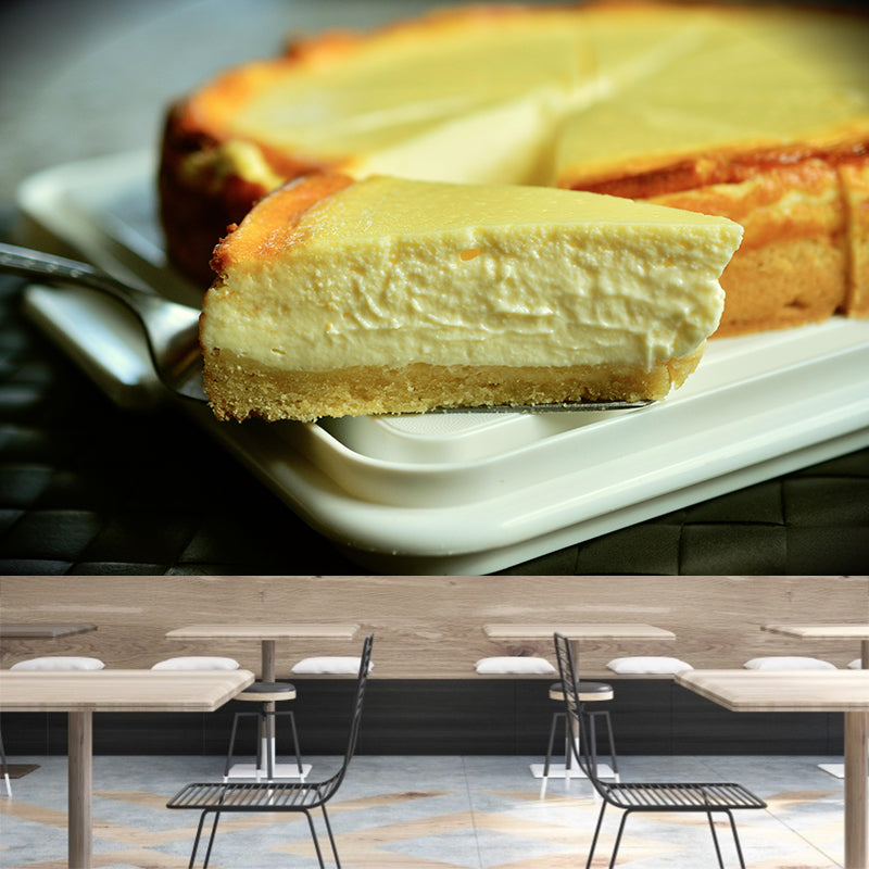 Photography Multi-Color Cake Mural Wallpaper Mildew Resistant Coffee Shop Wall Decor