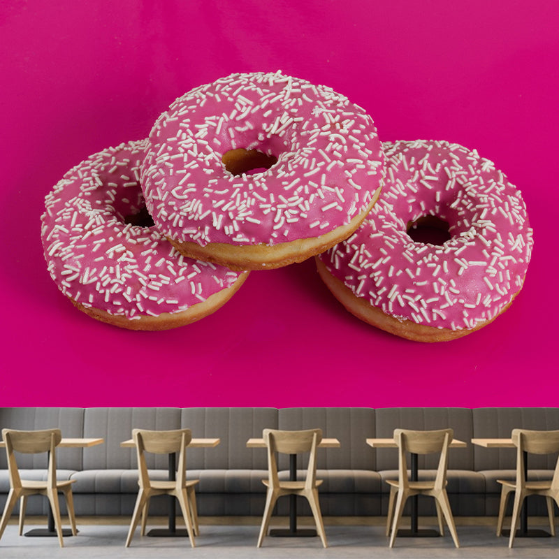 Tasty Dessert Food Mural Wallpaper Mildew Resistant Coffee Shop Wall Decor