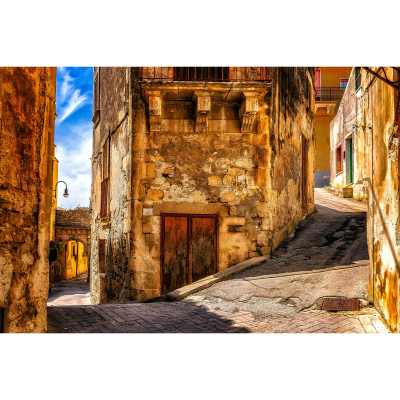 Contemporary Town View Wallpaper Mural Decorative Mildew Resistant Wall Decor for Decoration