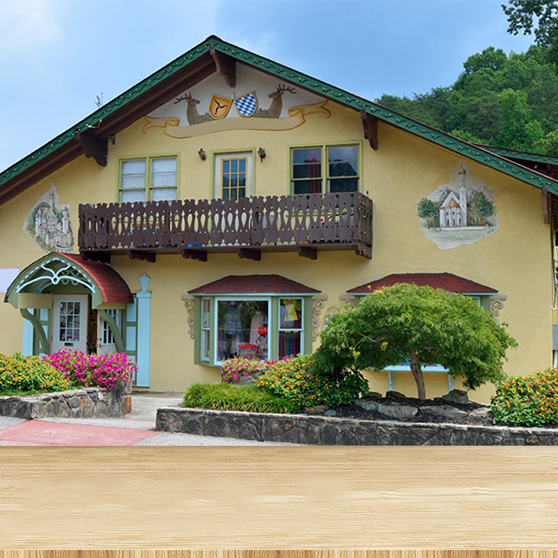 Modern Town View Wallpaper Mural Decorative Mildew Resistant Wall Decor for Home