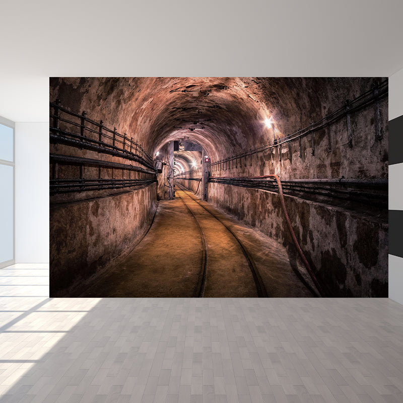 Tunnel Mural Wallpaper Minimalist Wall Covering Moisture-Resistant for Living Room