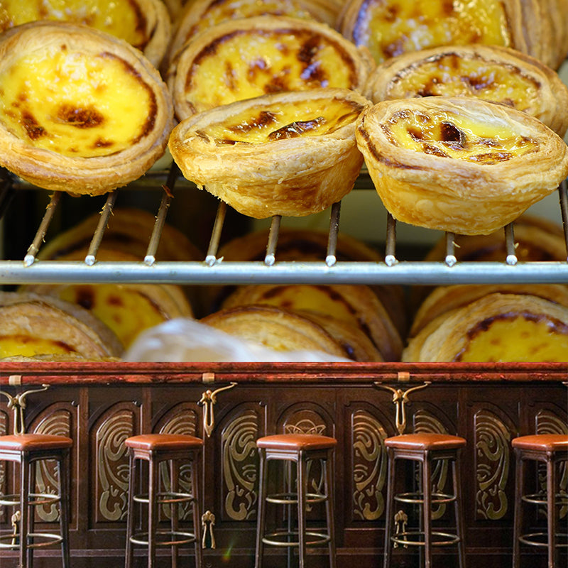 Modern Business Dessert Shop Murals Decor Egg-Tart Dessert Mural Wallpaper