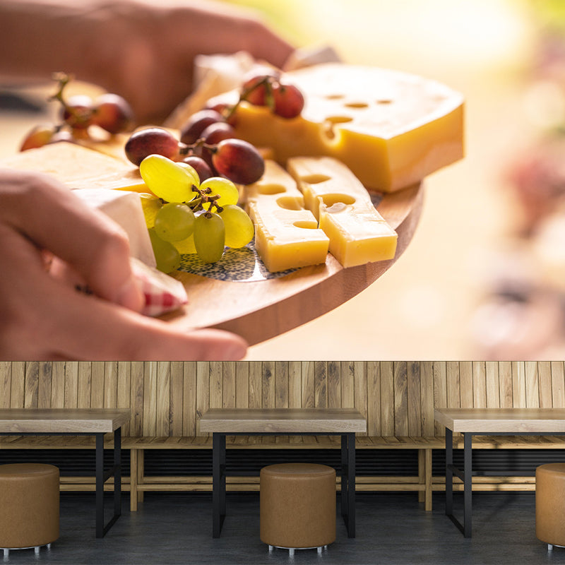 Modern Business Dessert Shop Murals Decor Cheese Dessert Mural Wallpaper