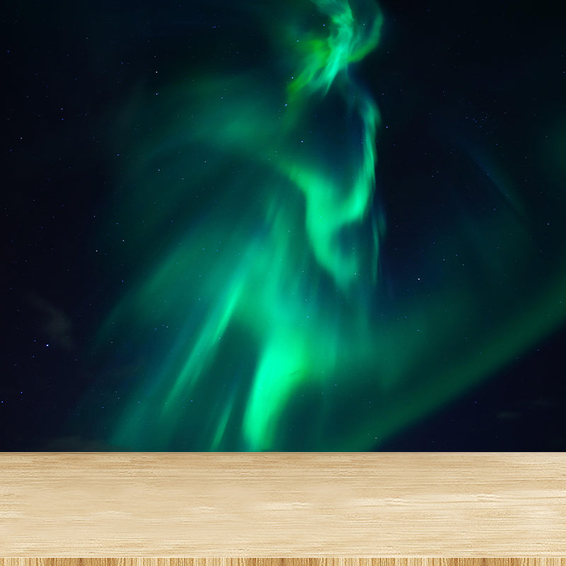 Contemporary Mural with Aurora Pattern Moisture Resistant Wall Covering for Wall Decor