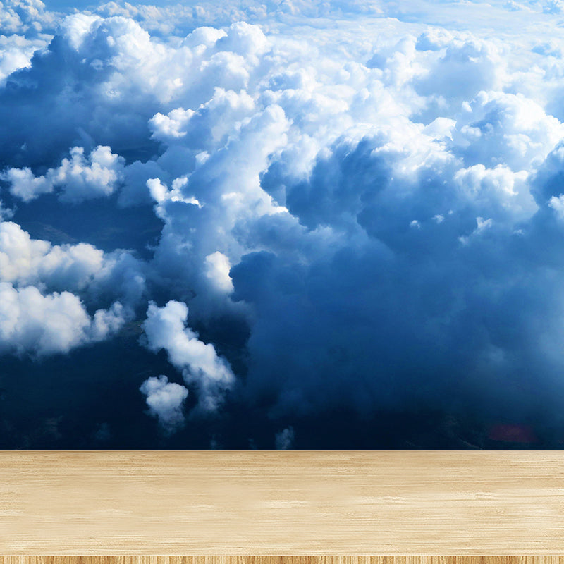 Clouds Mural Home Decorations Mildew Resistant for Living Room Bedroom