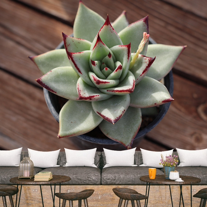 Nature Green Plants Wall Mural Personalized Size Coffee Shop Bathroom Decoration