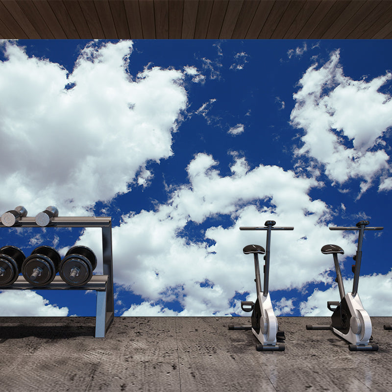 Beautiful Cloudscape Mural Wall Covering for Living Room, Stain Resistant