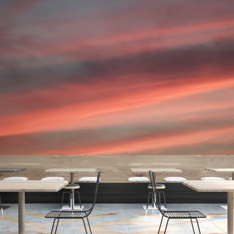 Beautiful Cloudscape Mural Wall Covering for Living Room, Stain Resistant