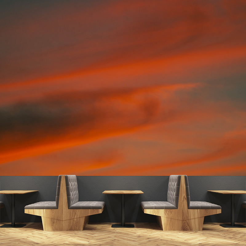 Beautiful Cloudscape Mural Wall Covering for Living Room, Stain Resistant