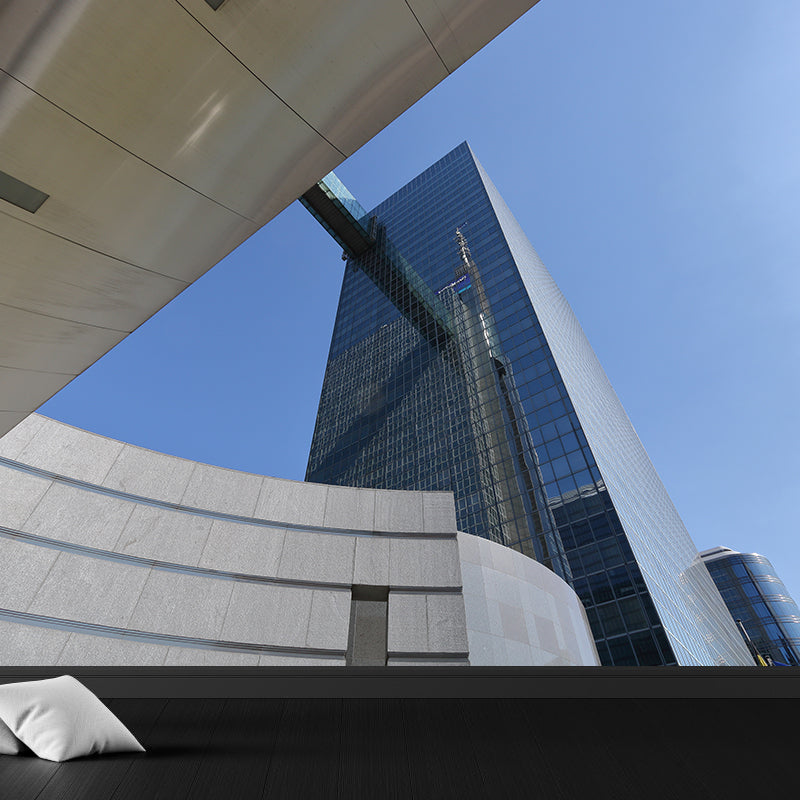 City Building Photo Mural for Office Meeting Room Decoration, Personalized Size Available