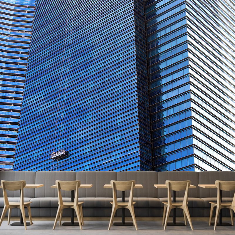 Modern Fashion City Building Murals Personalized Wall Decor for Meeting Room