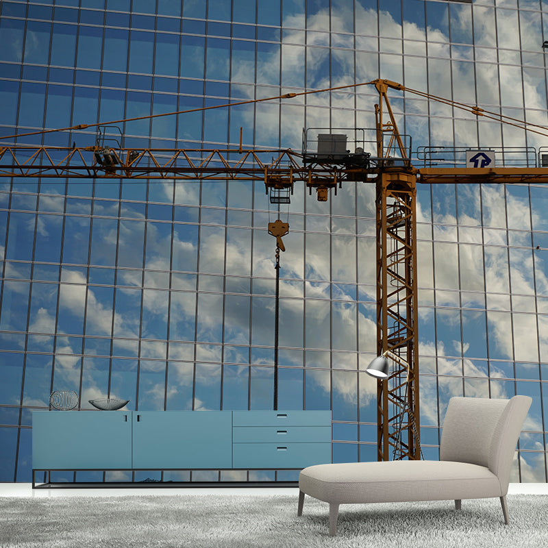 Simple Building Wall Covering Murals Moisture Resistant Office Art Decoration