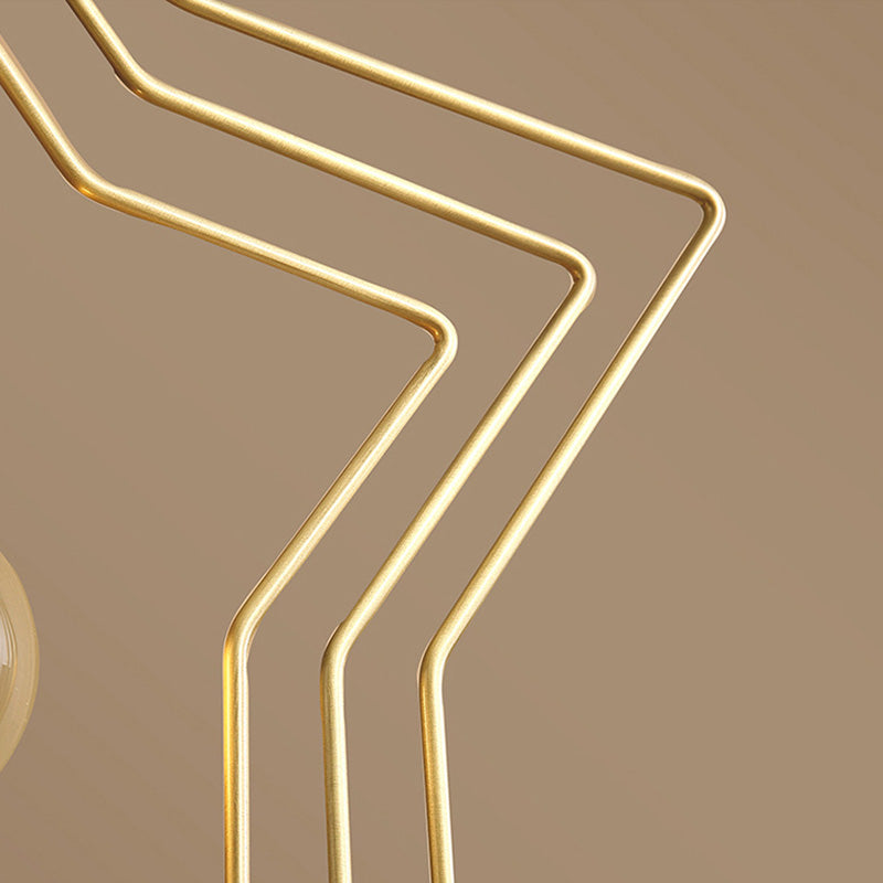 Pendre de style postmoderne en métal Forme d'étoile étoile Lumière pour café