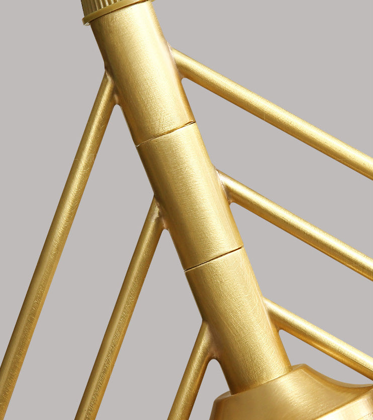 Lumière suspendue cylindrique postmoderne 1 Bulbes Pendant en métal en or pour le restaurant